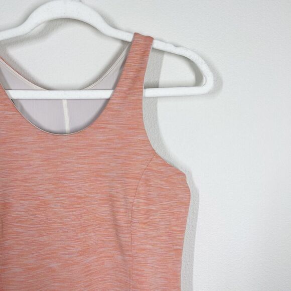 Outdoor‎ Voices Flow Circle Back Workout Dress Sz M Coral Orange Spacedye Shorts - Picture 5 of 11